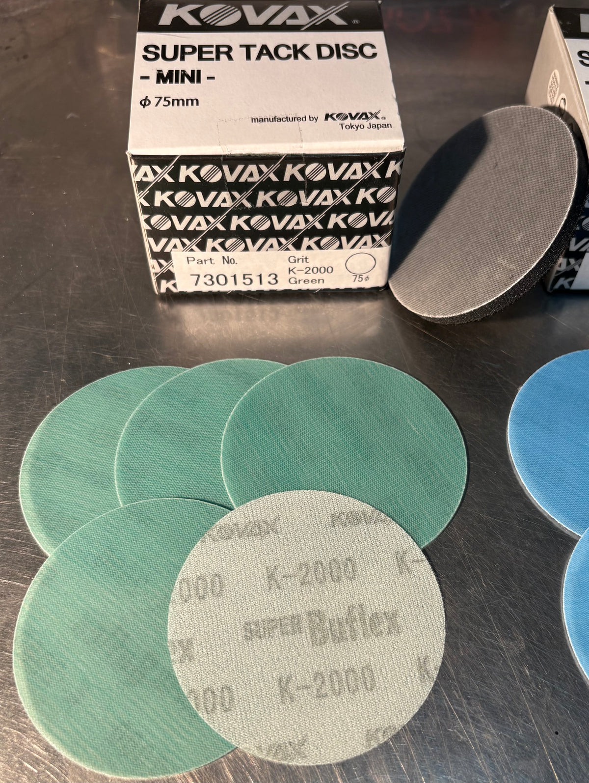 Kovax Buflex Mini 75mm (3") Paint Correction Kit – K-2000 / K-2500 / K-3000 (15 Discs + Pad)