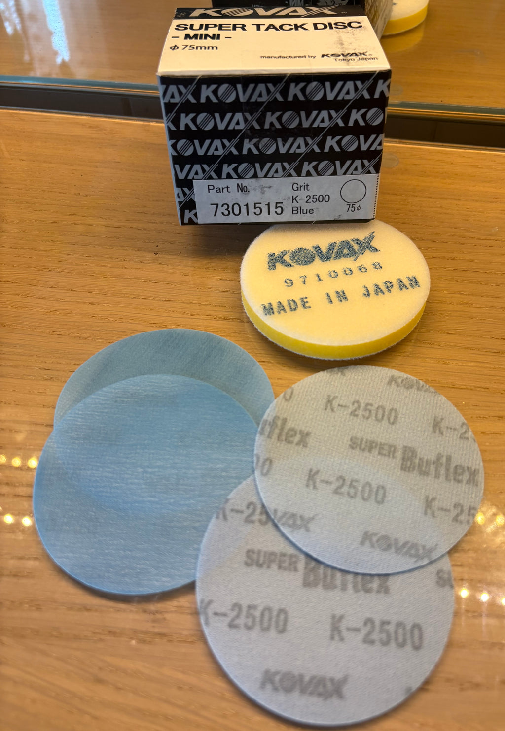 Kovax Buflex K-2500 Super Tack discs 77mm
