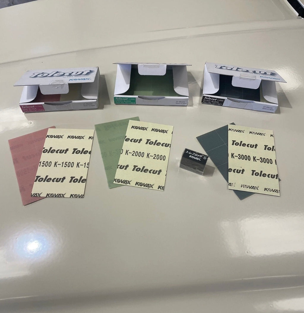 Kovax Tolecut sanding kit 1500,2000,3000 and block