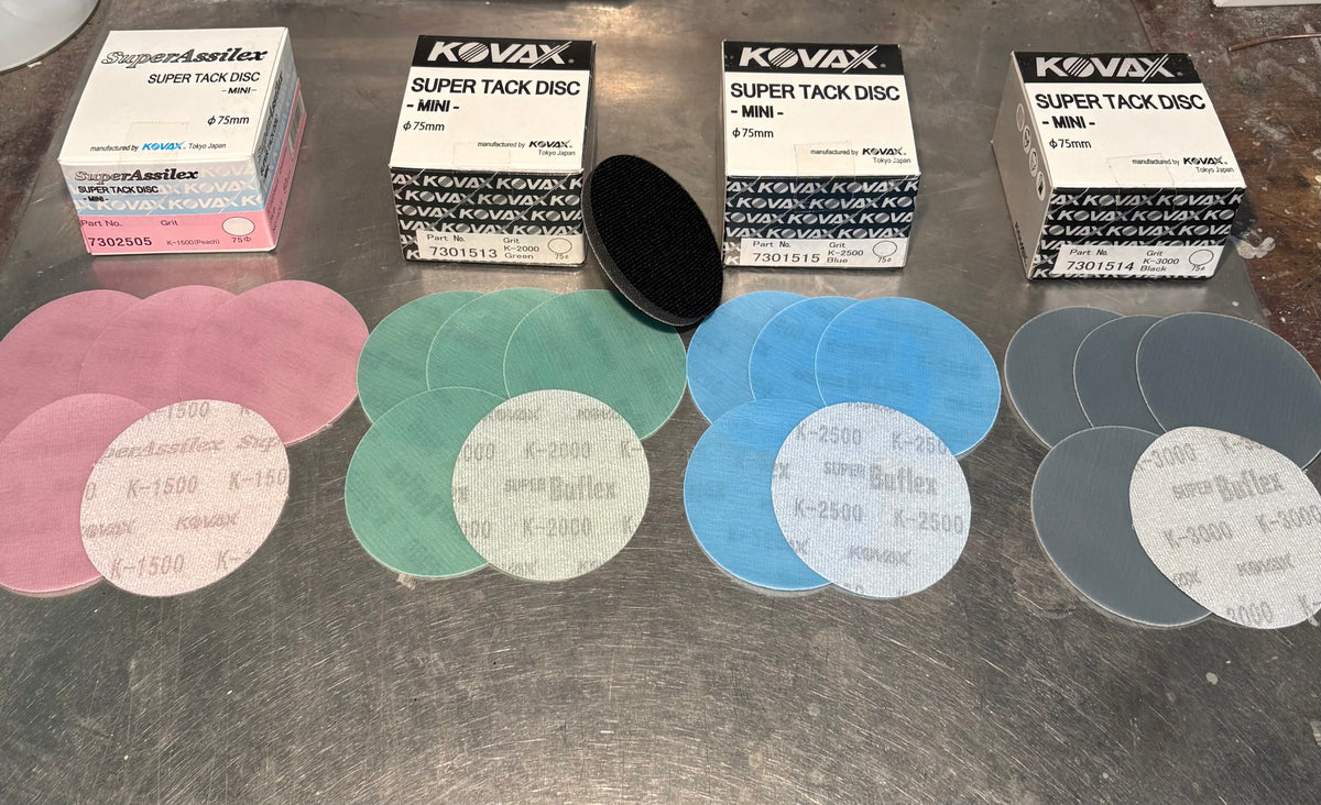 Kovax 75mm (3") Ultimate Paint Correction Kit – K-1500 K-2000 K-2500 K-3000 (20 Discs + Pad)