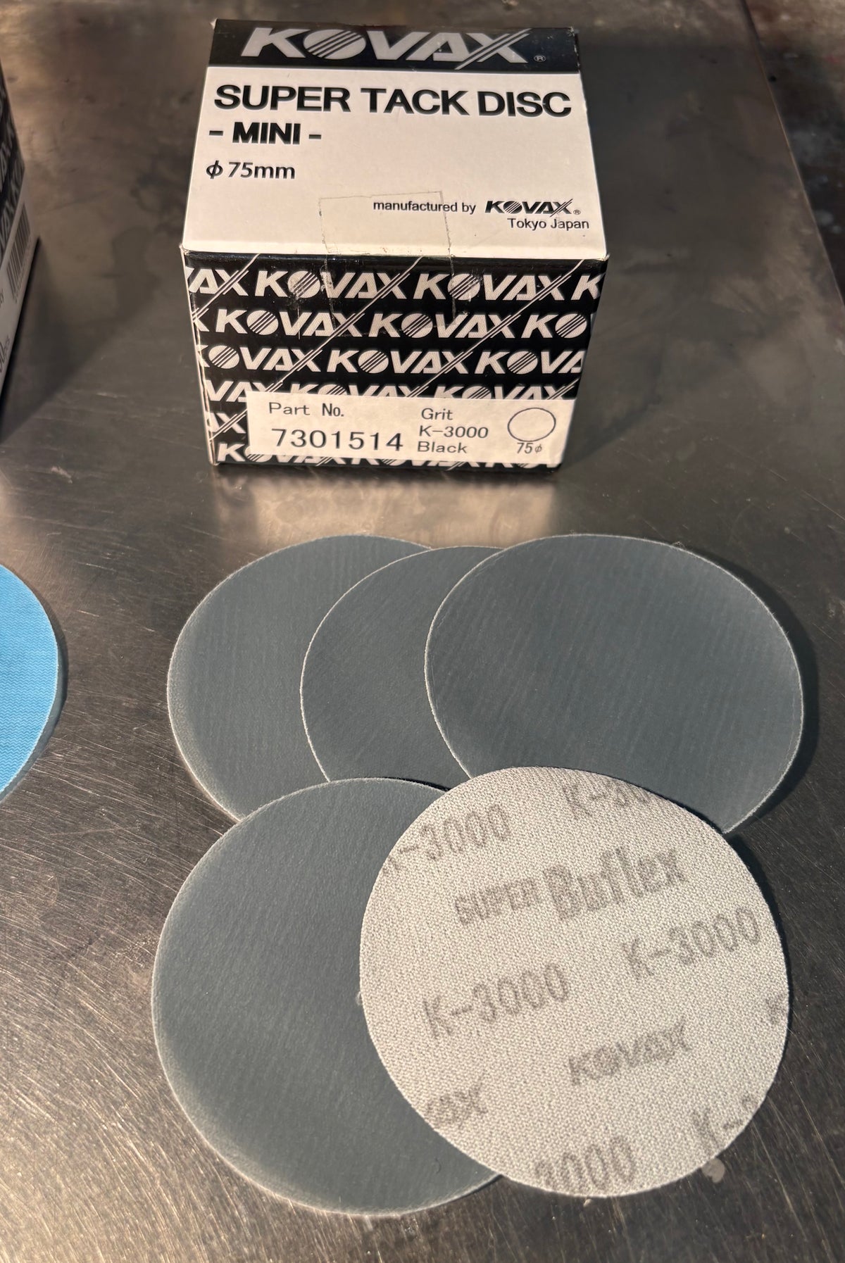 Kovax Buflex Mini 75mm (3") Paint Correction Kit – K-2000 / K-2500 / K-3000 (15 Discs + Pad)