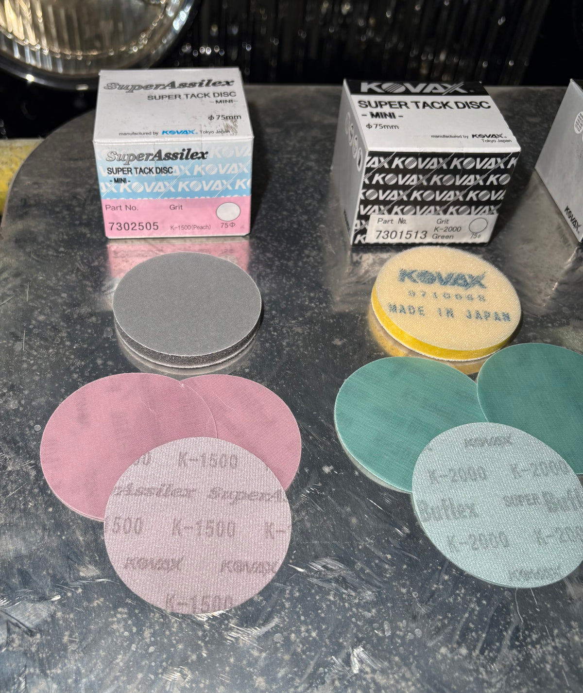 3” 75mm Kovax Sanding discs Bundle 1500/2000/2500/3000