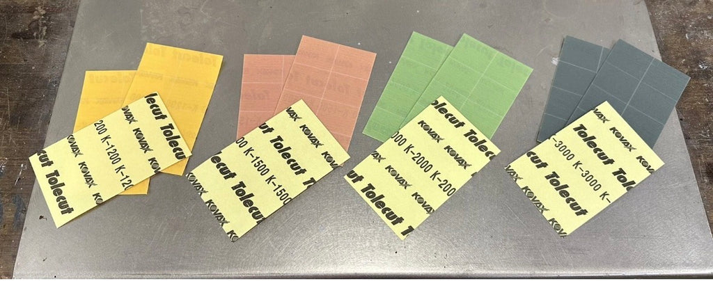 Kovax Tolecut 1/8cut Stick On Sandpaper top up 1200/1500/2000/3000