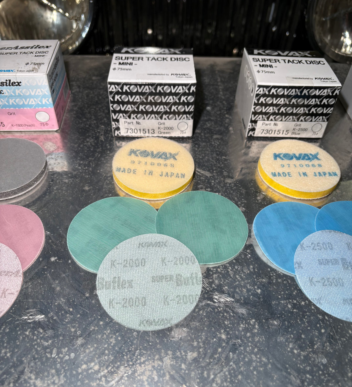 3” 75mm Kovax Sanding discs Bundle 1500/2000/2500/3000