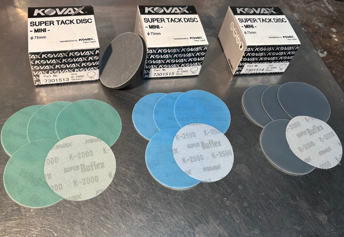 Kovax Buflex Mini 75mm (3") Paint Correction Kit – K-2000 / K-2500 / K-3000 (15 Discs + Pad)