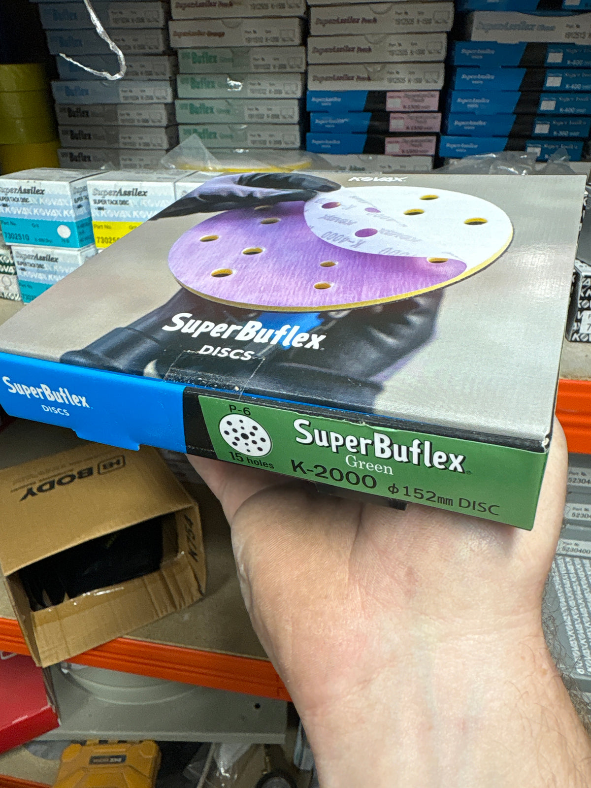Kovax Buflex Dry Super Tack discs K-2000, 15 Holes