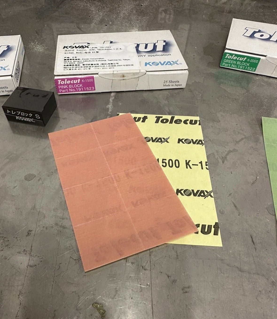 Kovax Tolecut sanding kit 1200/1500/2000