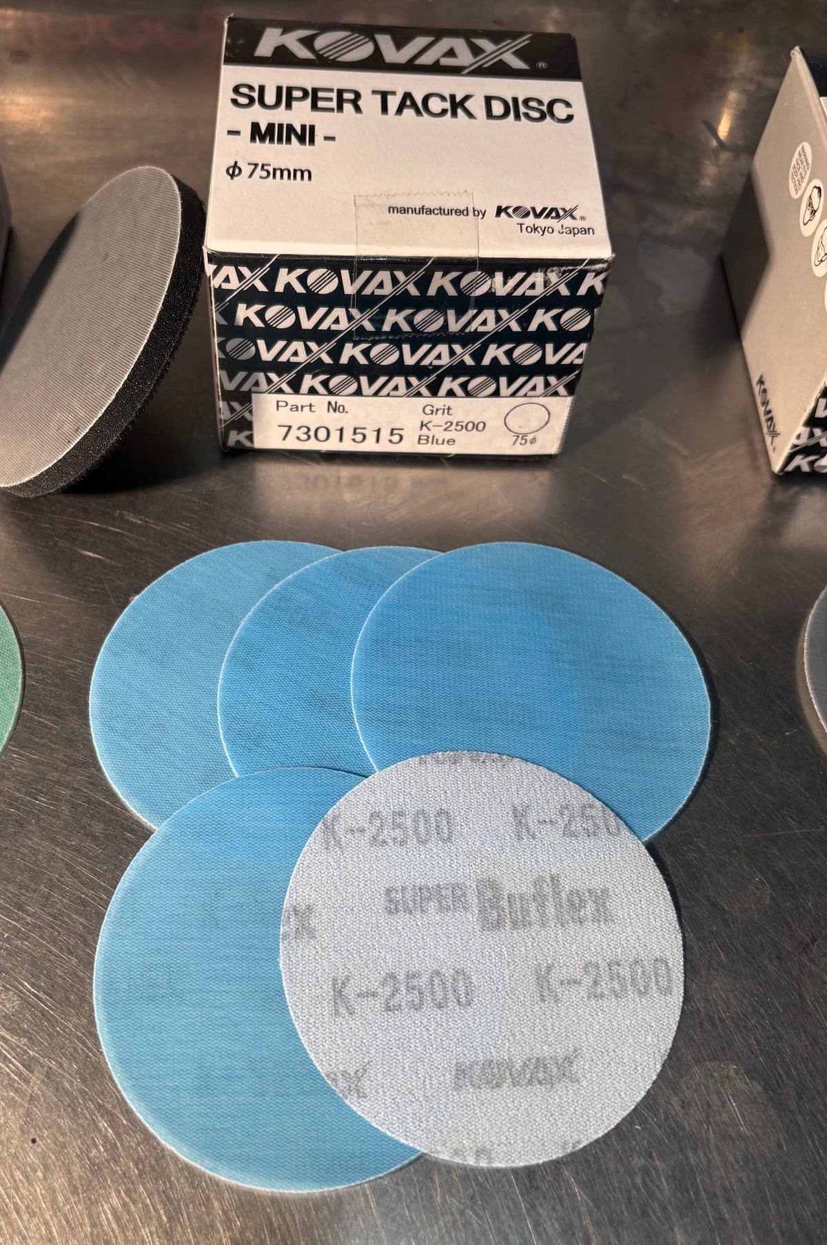 Kovax Buflex Mini 75mm (3") Paint Correction Kit – K-2000 / K-2500 / K-3000 (15 Discs + Pad)