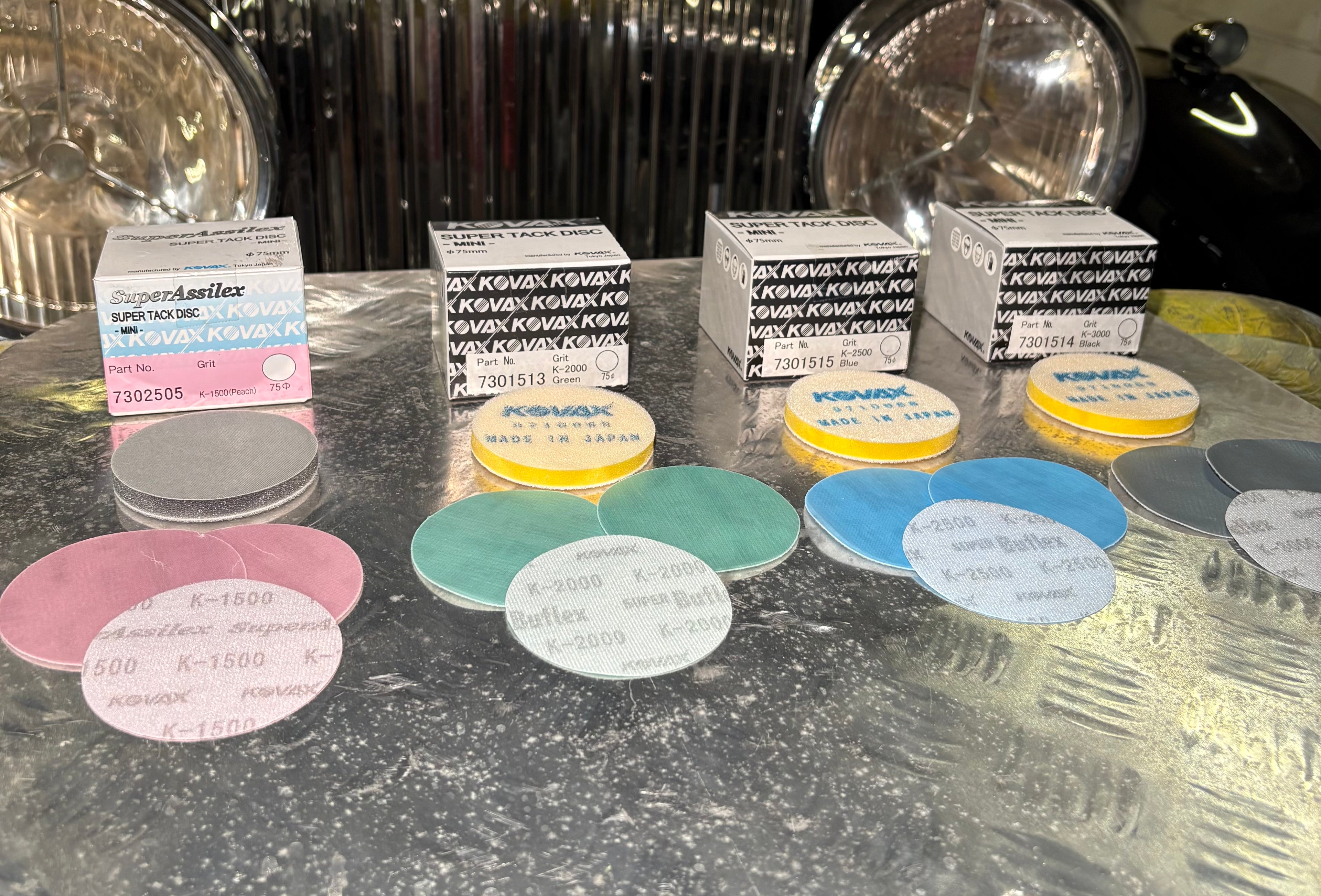 3” 75mm Kovax Sanding discs Bundle 1500/2000/2500/3000