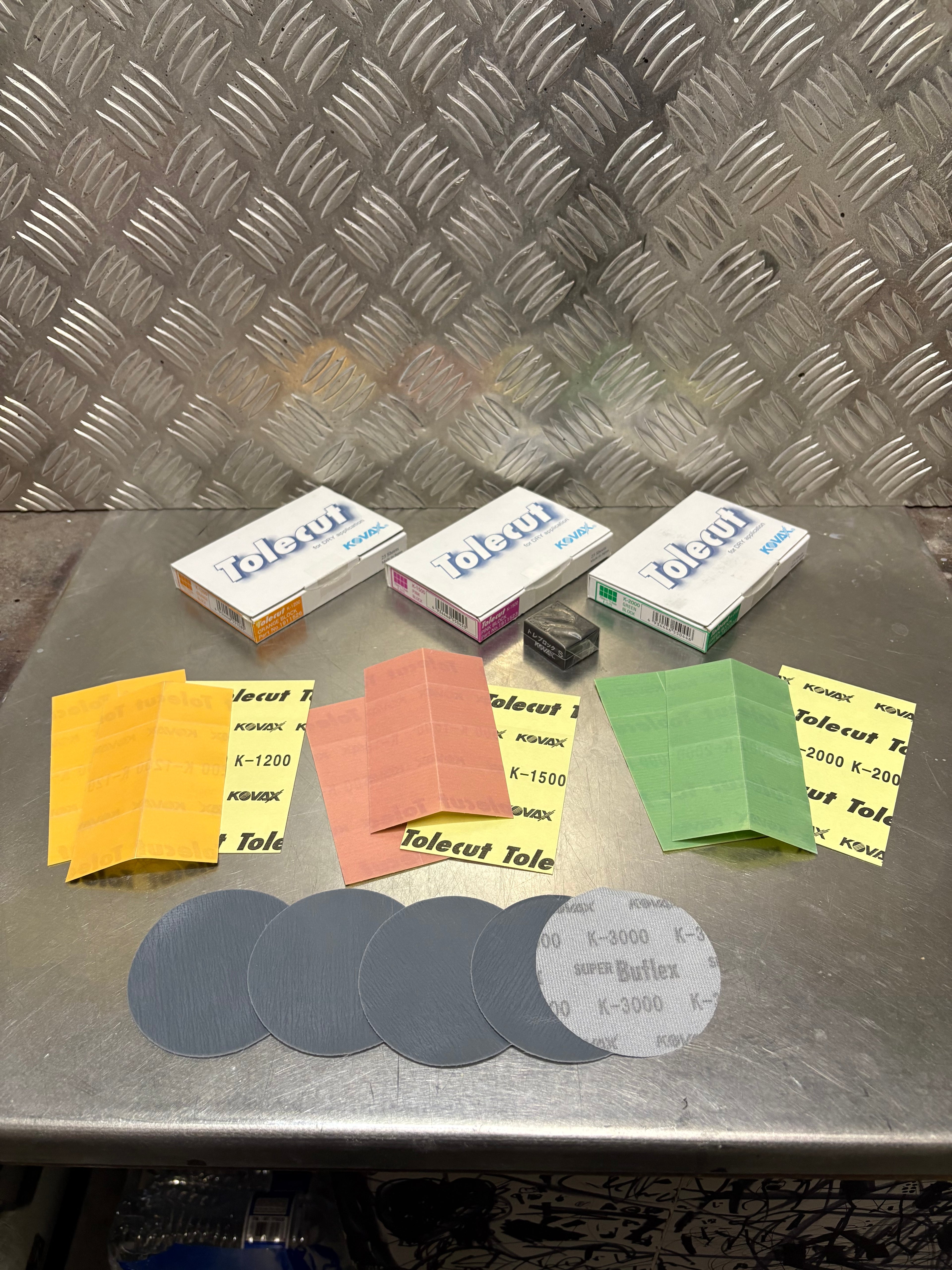 Kovax Tolecut sanding kit 1200/1500/2000&3000(3”)
