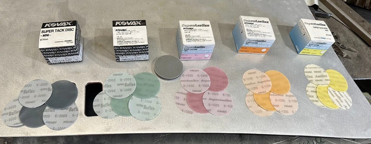 Kovax 3” sanding discs kit 800/1200/1500/2000/3000