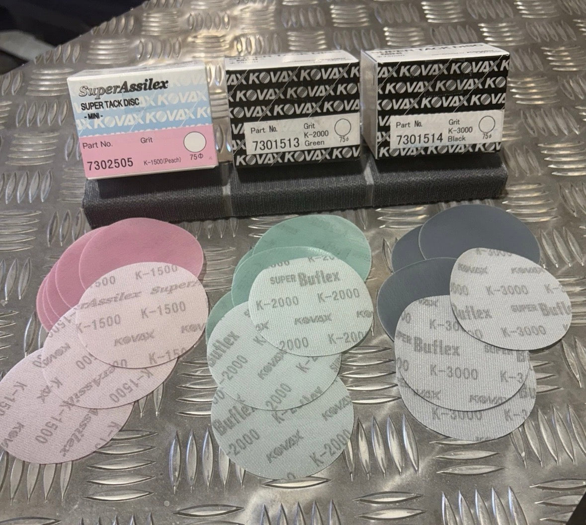 3” 77mm Kovax Bundle 1500/2000/3000 Full Box Of Each Grit