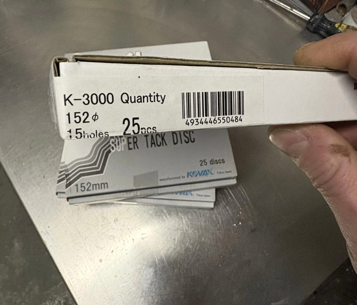 6” Kovax Buflex K-3000, 15 Holes